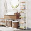 Homfa Badregal, 2-IN-1 Design, Standregal Schmal mit 7 Ablagen 160x36x28cm Bild 1