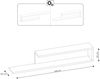 Wandboard Wandregal 140 cm in weiß Hochglanz LYNDHURST-129, B/H/T ca. 140/25/20,5 cm Bild 5