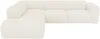 Vente-unique - POGNI Sofa Stoff Weiß - B 221 cm x H 73 cm x L 269 cm Bild 4