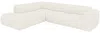 Vente-unique - POGNI Sofa Stoff Weiß - B 221 cm x H 73 cm x L 269 cm Bild 5