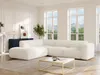 Vente-unique - POGNI Sofa Stoff Weiß - B 221 cm x H 73 cm x L 269 cm Bild 3
