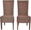 Rattanstühle/Esszimmerstühle im 2er-Set, handgeflochten, braun Bild 2