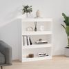 Bücherregal | Standregal Weiß 80x30x103,5 cm Massivholz Kiefer Bild 4