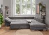 Ecksofa modern Schlafsofa Eckcouch Polsterecke L-Form Ottomane rechts Cord Grau Bild 3