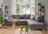 Ecksofa modern Schlafsofa Eckcouch Polsterecke L-Form Ottomane rechts Cord Grau Bild 2