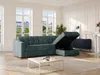 Vente-unique - DARIELO Sofa Stoff Blau - B 223 cm152 cm x H 93 cm x L 275 cm Bild 2