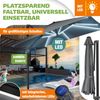 KESSER® Sonnenschirm Ampelschirm SUN XL 300 x 300 cm Inkl. Abdeckung +Windsicherung Drehbar Neigbar Kippbar Marktschirm Groß 360° Rotation, Gartenschirm mit Kurbel Sonnenschutz UV50+ Anthrazit, Mit LED Bild 4