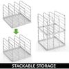 mDesign Clutch Organizer Ablage Aufbewahrung 2er Set stapelbar Metall Silber Bild 5