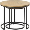 Satztisch >CESURA< (2er Set) in Eiche-Dekor, schwarz - 60/50/60 cm / 40/45/40 cm (B/H/T) Bild 3