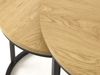 Satztisch >CESURA< (2er Set) in Eiche-Dekor, schwarz - 60/50/60 cm / 40/45/40 cm (B/H/T) Bild 4