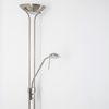 hofstein Deckenfluter »Roppa« dimmbare Stehleuchte aus Metall in Nickel-matt, 3000 Kelvin, Stehleuchte Drehdimmer, 1600 Lumen, 480 Lumen, verstellbarer Lesearm Bild 5