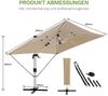 HOMALL Sonnenschirm 300x400 cm Ampelschirm mit Ständer, 360 Grad drehbar, UV-Schutz 50+, 300*400CM, φ330CM, 270*270CM, Gewicht 18-28KG, faltbar, geeignet für Garten, Terrasse, Schwimmbad Bild 4