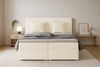 Deine Möbel 24 Boxspringbett BELLO Boxspring Komplettbett Polsterbett Bonellfederkernmatratzen (Beige Creme Grau Dunkelgrau Graphit Anthrazit Schwarz, 3-St, Boxbett Velours Samt 140x200 160x200 180x200 200x200), inkl. Bettkasten Topper Matratzen H3 H4 Bild 2