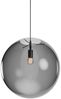 s.luce Orb Glaskugel Hängeleuchte Schwarz, Rauch Ø 50cm Bild 1