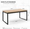 Esstisch 160x90 cm Wohnzimmertisch Holz Eiche Metall Schwarz Küchentisch Bürotisch Schreibtisch Tisch Bild 3