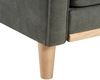 Loveseat Sofa mit USB-Anschluss, Stoff & Holzbeinen, 135x72x85 cm, dunkelgrau Bild 5