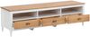 TV-Bank >Audhild< in Weiß, MDF/Kiefer - 160x45x45cm (BxHxT) Bild 2