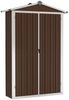 vidaXL Geräteschuppen Braun 116x45x175 cm Verzinkter Stahl 46304 Bild 2