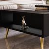Lookway Couchtisch ONYX auf goldenen Beinen Hochglanz Bild 4