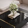 Lookway Couchtisch ONYX auf goldenen Beinen Hochglanz Bild 3