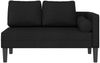 vidaXL Chaiselongue mit Kissen Schwarz Stoff Bild 3