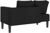 vidaXL Chaiselongue mit Kissen Schwarz Stoff Bild 5