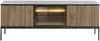 Vente-unique - OVILA TV unit Holz, PlatteGlas SchwarzBeige - B 39 cm x H 56,2 cm x L 153,4 cm Bild 4