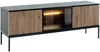 Vente-unique - OVILA TV unit Holz, PlatteGlas SchwarzBeige - B 39 cm x H 56,2 cm x L 153,4 cm Bild 3