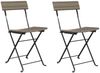 vidaXL Bistrostühle 2 Stk. Klappbar Grau Poly Rattan und Stahl 319988 Bild 2