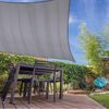 Lumaland Sonnensegel 100% HDPE mit Stabilisator für UV-Schutz - Quadrat 4x4 Meter - Hellgrau Bild 2