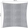 Lumaland Sonnensegel 100% HDPE mit Stabilisator für UV-Schutz - Quadrat 4x4 Meter - Hellgrau Bild 3