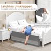 180 cm Lange Klappbares Bettgitter mit Sicherheitsgurten 180° Faltbar Grau Bild 5