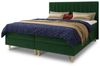 Boxspringbett Gold mit 2 Bettkästen und Topper - Doppelbett, Bonell-Matratze, Polsterbett, Bett mit Matratzentopper, Schlafzimmer, Velours Stoff (Grün (Manila 35), 160 x 200 cm) Bild 4