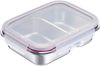 Westmark Edelstahl Lunchbox – Auslaufsichere Brotdose – Mikrowellen- & Ofenfest, BPA-frei – Bento Box für Schule, Arbeit & Kita – Silber, geteilt 450 + 280 ml Bild 2