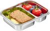 Westmark Edelstahl Lunchbox – Auslaufsichere Brotdose – Mikrowellen- & Ofenfest, BPA-frei – Bento Box für Schule, Arbeit & Kita – Silber, geteilt 450 + 280 ml Bild 4