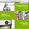 Juskys Automatik Mülleimer mit Bewegungssensor, wasserdicht, Stahl, Silber, 70 Liter Bild 3