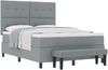 vidaXL Boxspringbett mit Kopfteil Hellgrau 160 x 200 cm Stoff 3344079 Bild 2