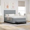 vidaXL Boxspringbett mit Kopfteil Hellgrau 160 x 200 cm Stoff 3344079 Bild 1