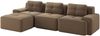 Modulares Sofa aus Cord, L-Form & Tiefsitz, 293 x 177 x 69 cm, Braun Bild 5