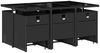 vidaXL 11-tlg. Garten-Essgruppe mit Kissen Schwarz Poly Rattan 3210606 Bild 3