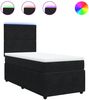vidaXL Boxspringbett mit Matratze Schwarz 90x200 cm Samt 3294534 Bild 2