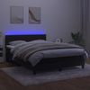vidaXL Boxspringbett mit Matratze & LED Schwarz 140x200 cm Samt 3134287 Bild 4