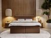 GRAINGOLD Marbella Doppelbett 200x200,Boxspringbett mit Kopfteil und Bettkästen, Velour-Stoff, Braun Bild 3