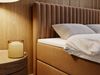 GRAINGOLD Marbella Doppelbett 200x200,Boxspringbett mit Kopfteil und Bettkästen, Velour-Stoff, Braun Bild 5