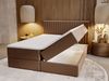 GRAINGOLD Marbella Doppelbett 200x200,Boxspringbett mit Kopfteil und Bettkästen, Velour-Stoff, Braun Bild 4