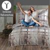 Buymax Bettwäsche Alvaro, Renforce: 100% Baumwolle, 2 teilig, 155x220 cm, Bettbezug-Set mit Reißverschluss Karo Kariert, Braun Beige Bild 4