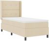 vidaXL Boxspringbett mit Matratze mit Kopfteil Creme 190 x 90 cm Stoff 3341621 Bild 4