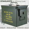 Trucky Aufbewahrungsbox Munitionsbox Box Metallkiste Metallbox Ammo Box 33 x 19 x 23 cm Grün Bild 2
