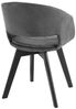 Design Stuhl DENMARK grau Mikrofaser schwarze Holzbeine Retro Bild 5