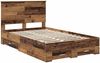 vidaXL Bettrahmen mit Kopfteil Altholz 120 x 190 cm Holzwerkstoff 3411339 Bild 4